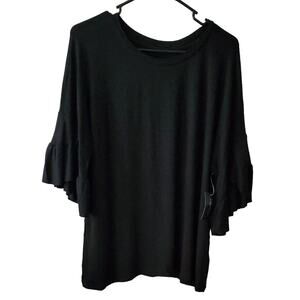 Lane‎ Bryant Womens 14/16 "The Tee Shop" Black Shirt New